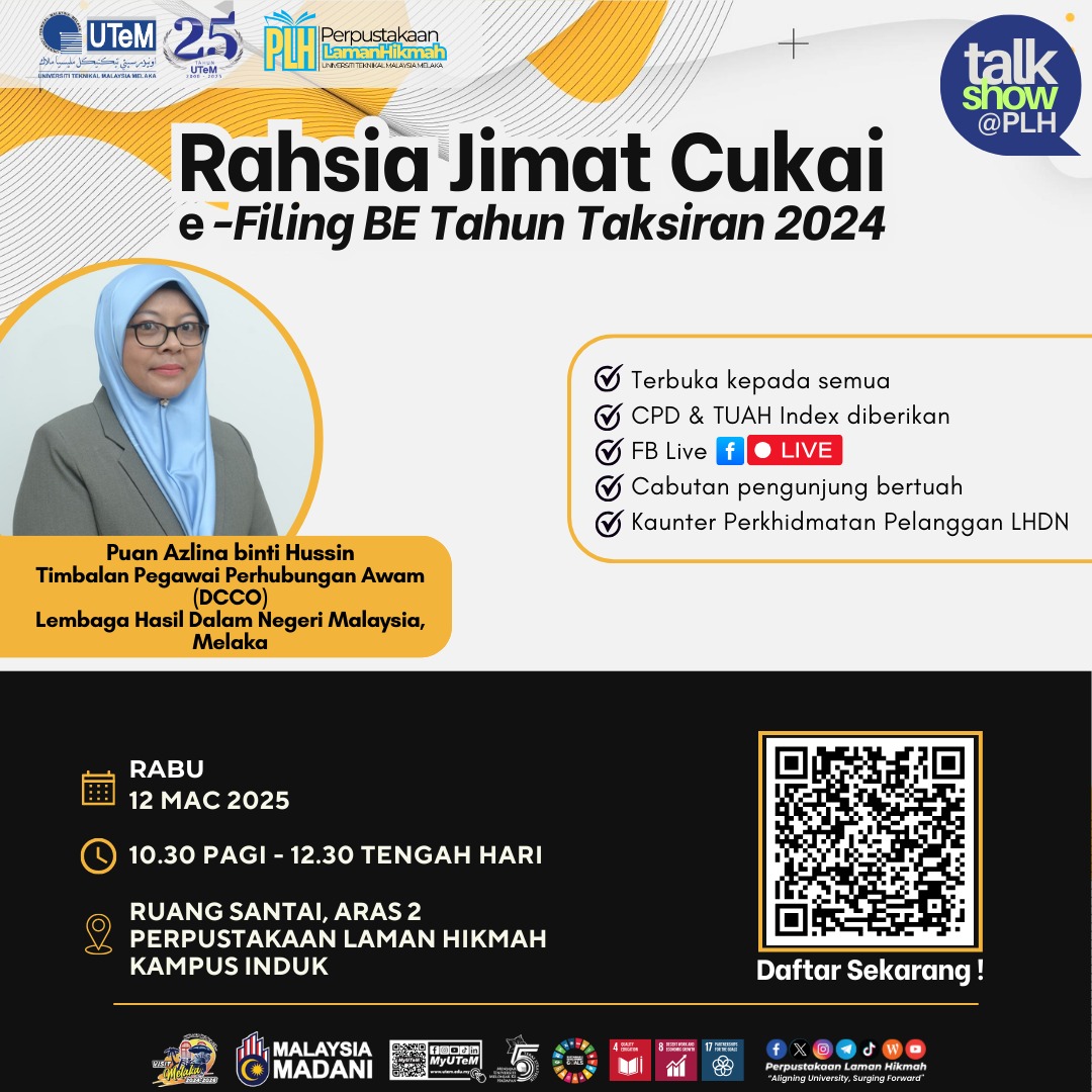 TALKSHOW@PLH : RAHSIA JIMAT CUKAI : E-FILING BE TAHUN TAKSIRAN 2024